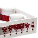 Kit Higiene Com Porcelanas E Capa Borboleta Vermelha Quarto Bebê