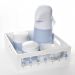 Kit Higiene Com Porcelanas E Capa Pedra Azul Quarto Bebê