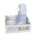 Kit Higiene Com Porcelanas E Capa Pedra Transparente Quarto Bebê