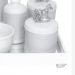 Kit Higiene Espelho Completo Porcelanas, Garrafa Pequena e Capa Cavalinho Prata Quarto Bebê Unissex