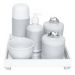 Kit Higiene Espelho Completo Porcelanas, Garrafa Pequena e Capa Nuvem Prata Quarto Bebê Unissex