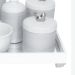 Kit Higiene Espelho Completo Porcelanas, Garrafa Pequena e Capa Passarinho Prata Quarto Bebê Unissex