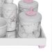 Kit Higiene Espelho Completo Porcelanas, Garrafa Pequena e Capa Provençal Rosa Quarto Bebê Menina