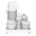 Kit Higiene Espelho Completo Porcelanas, Garrafa e Capa Coroa Prata Quarto Bebê Unissex