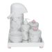 Kit Higiene Espelho Completo Porcelanas, Garrafa e Capa Coroa Rosa Quarto Bebê Menina