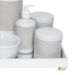 Kit Higiene Espelho Completo Porcelanas, Garrafa e Capa Dourado Quarto Bebê Unissex
