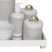 Kit Higiene Espelho Completo Porcelanas, Garrafa e Capa Nuvem Dourado Quarto Bebê Unissex