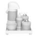 Kit Higiene Espelho Completo Porcelanas, Garrafa e Capa Nuvem Prata Quarto Bebê Unissex