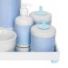 Kit Higiene Espelho Completo Porcelanas, Garrafa e Capa Provençal Azul Quarto Bebê Menino