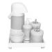 Kit Higiene Espelho Completo Porcelanas, Garrafa e Capa Provençal Prata Quarto Bebê Unissex