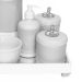 Kit Higiene Espelho Completo Porcelanas, Garrafa e Capa Provençal Prata Quarto Bebê Unissex