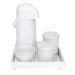 Kit Higiene Espelho Potes, Garrafa e Molhadeira Branco Quarto Bebê Unissex