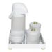 Kit Higiene Espelho Potes, Garrafa, Molhadeira e Capa Flor de Liz Dourado Quarto Bebê Unissex
