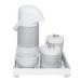 Kit Higiene Espelho Potes, Garrafa, Molhadeira e Capa Flor de Liz Prata Quarto Bebê Unissex