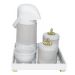 Kit Higiene Espelho Potes, Garrafa, Molhadeira e Capa Provençal Dourado Quarto Bebê Unissex