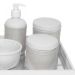 Kit Higiene Espelho Potes, Molhadeira, Porta Álcool-Gel e Capa Branco Quarto Bebê Unissex