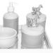 Kit Higiene Espelho Potes, Molhadeira, Porta Álcool-Gel e Capa Cavalinho Prata Quarto Bebê Unissex