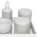 Kit Higiene Espelho Potes, Molhadeira, Porta Álcool-Gel e Capa Dourado Quarto Bebê Unissex