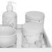Kit Higiene Espelho Potes, Molhadeira, Porta Álcool-Gel e Capa Rosa Quarto Bebê Menina