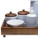 Kit Higiene Madeira Clássico Azul Quarto Bebê Infantil Menino
