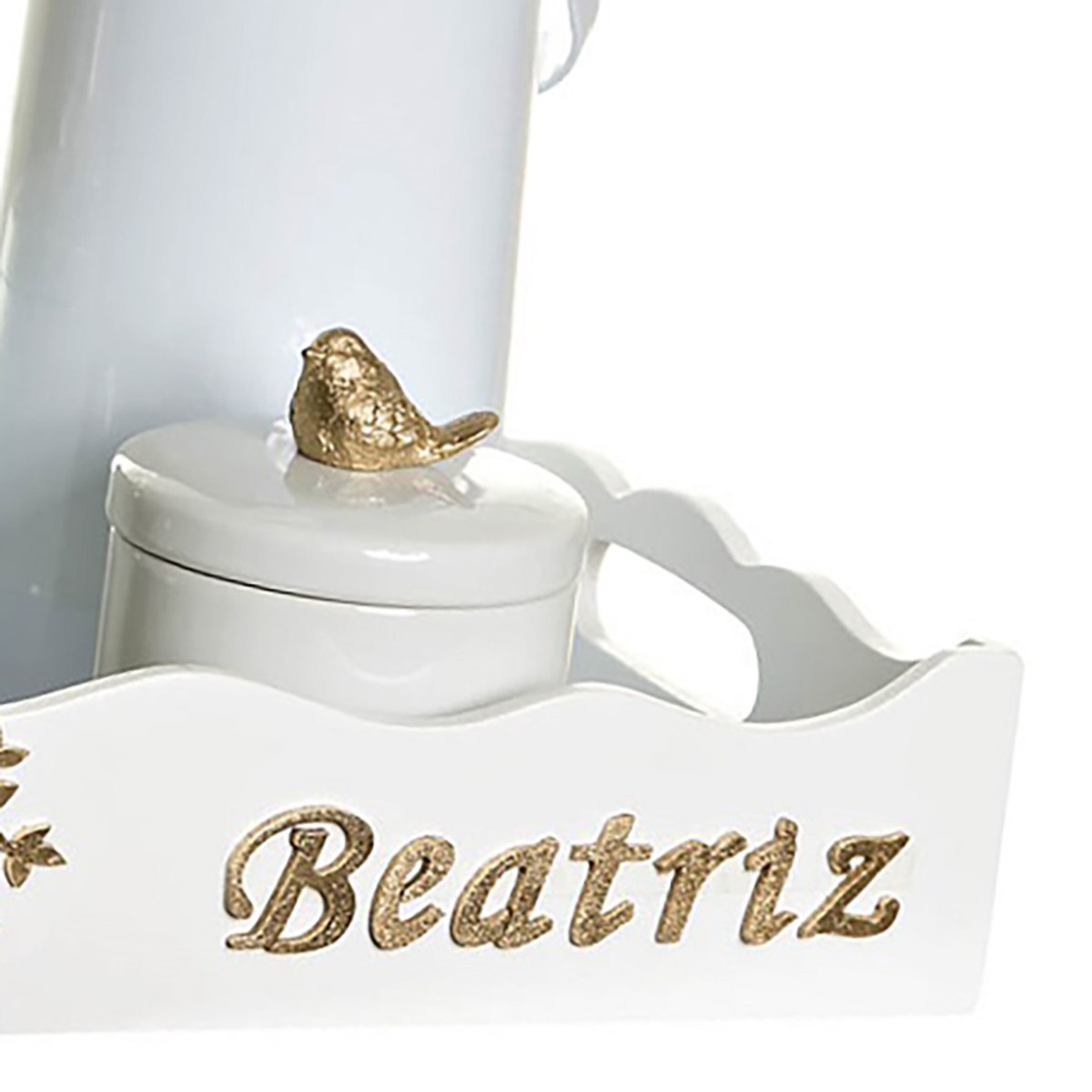 Kit Higiene Pássaros Com 6 Peças E Nome Do Bebê Quarto Bebê