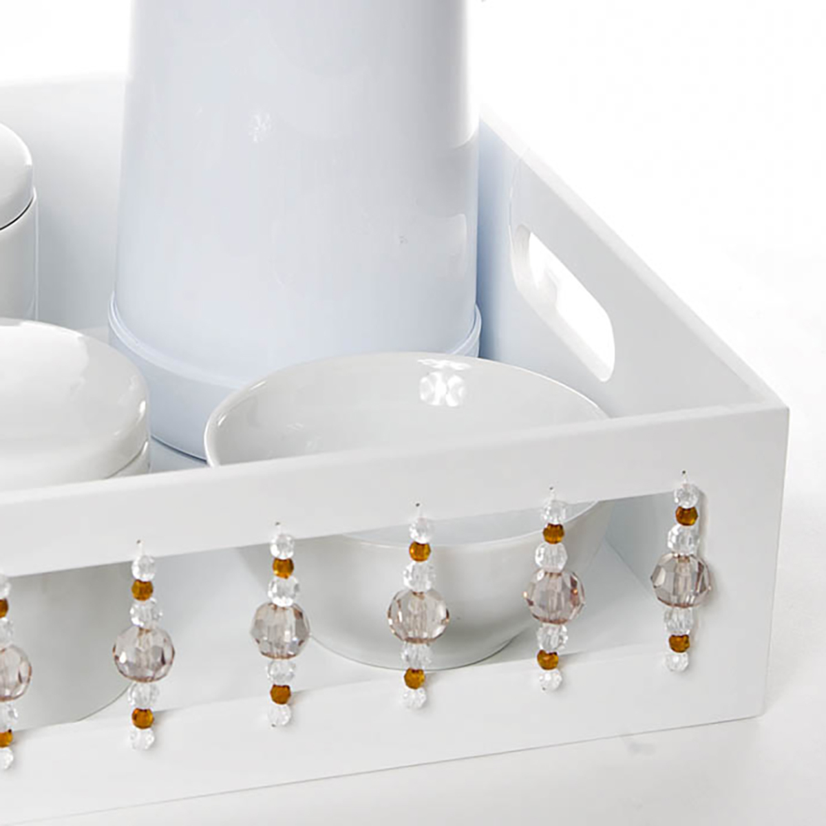 Kit Higiene Pedra Bege Quarto Bebê Menina Menino