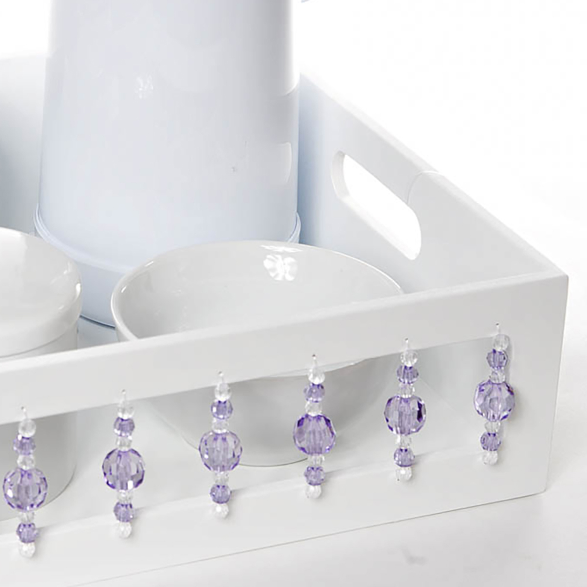 Kit Higiene Pedra Lilás Quarto Bebê Menina