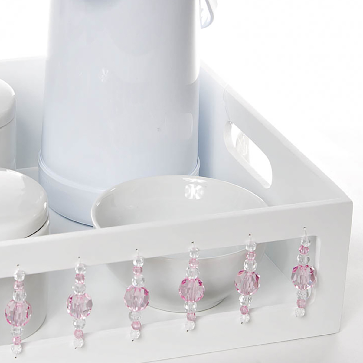 Kit Higiene Pedra Rosa Quarto Bebê Menina