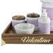 Kit Higiene Provençal Dourado Com Nome Lilás Quarto Bebê Infantil Menina