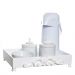 Kit Higiene Provence Com 5 Peças Quarto Bebê Menina Menino