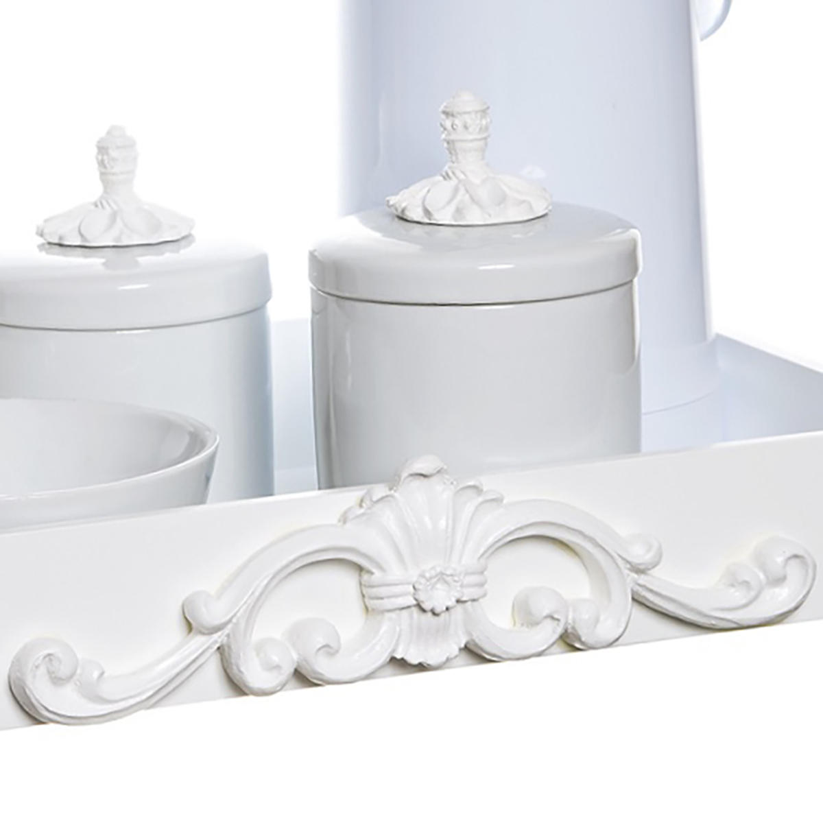 Kit Higiene Provence Com 5 Peças Quarto Bebê Menina Menino