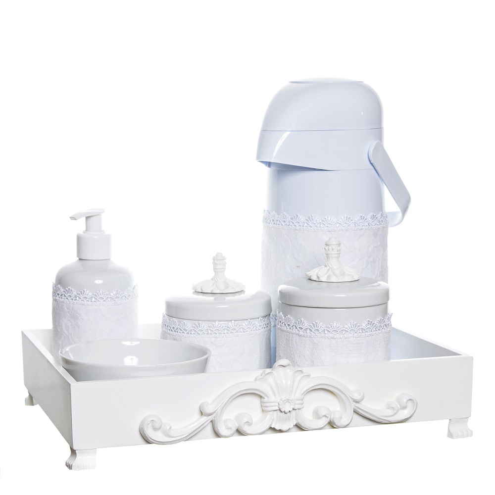 Kit Higiene Provence Com 6 Peças E Capa Quarto Bebê