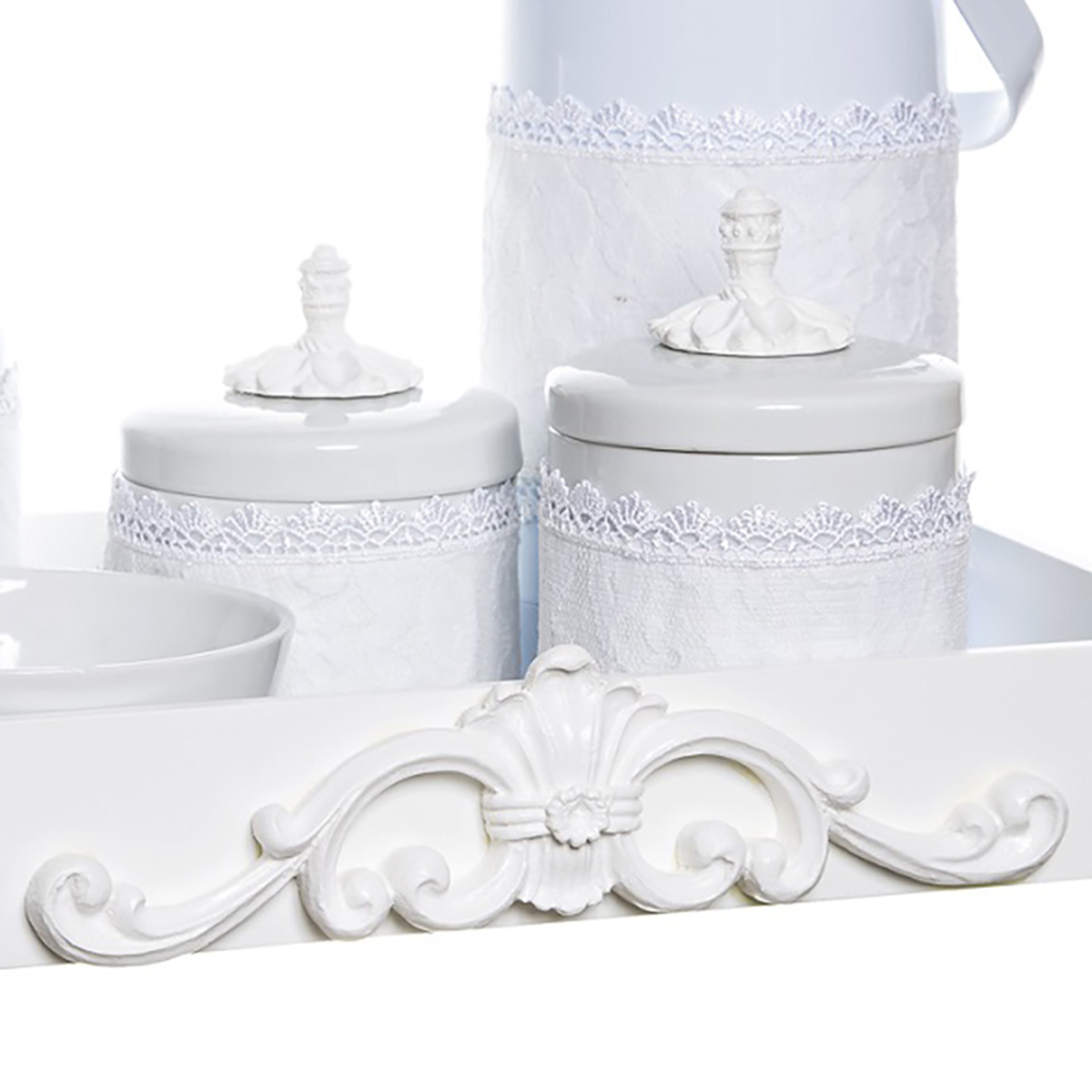 Kit Higiene Provence Com 6 Peças E Capa Quarto Bebê