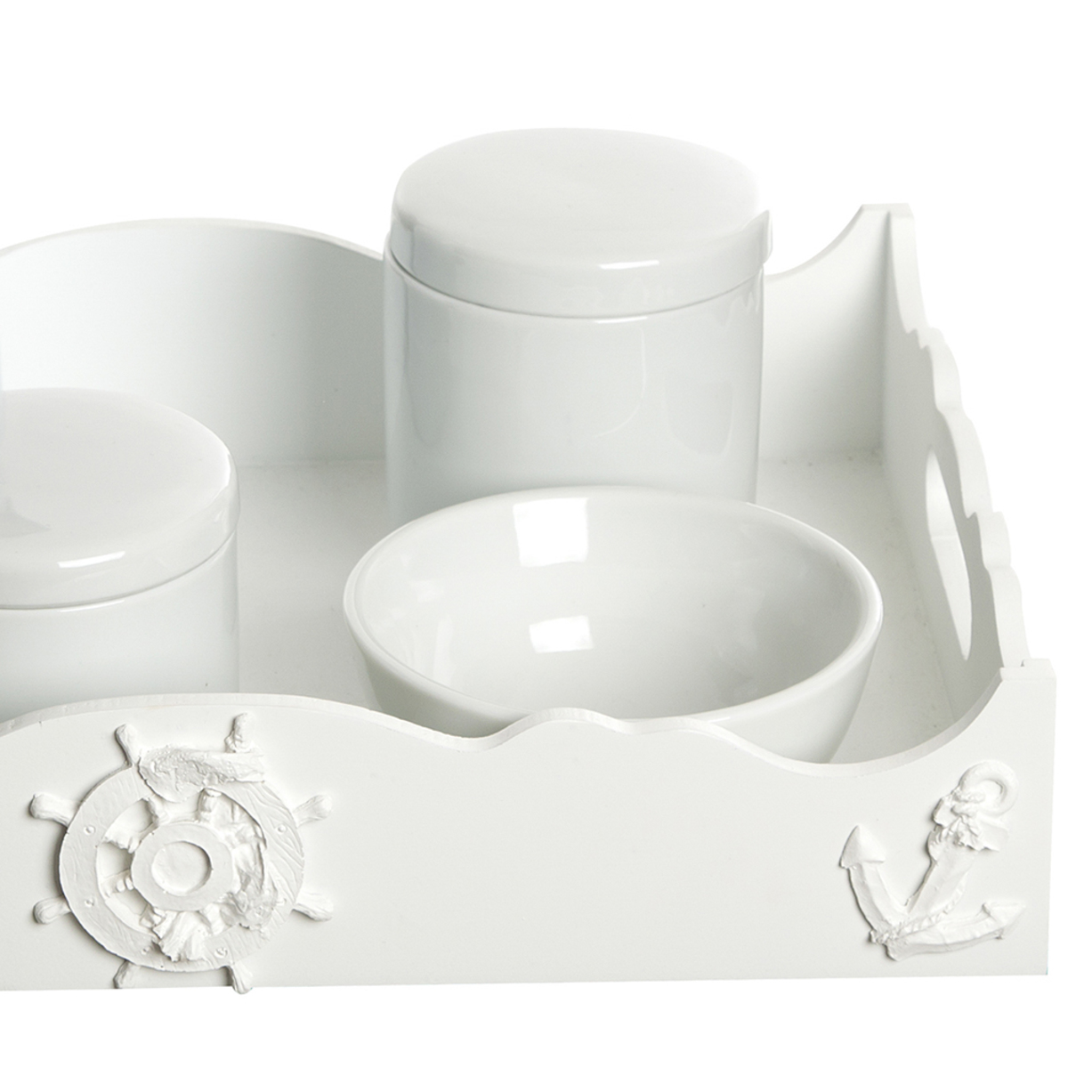 Kit Higiene Resina Marinheiro Quarto Bebê Menino