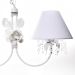Lustre 2L Primavera Cristais 2 Flores G Branca Quarto Bebê Infantil Menina Menino