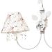Lustre 2L Primavera Cristais 2 Flores G Branco Quarto Bebê Infantil Menina
