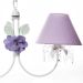 Lustre 2L Primavera Cristais 2 Flores G Lilás Quarto Bebê Infantil Menina