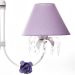 Lustre 2L Primavera Cristais 2 Flores P Lilás Quarto Bebê Infantil Menina