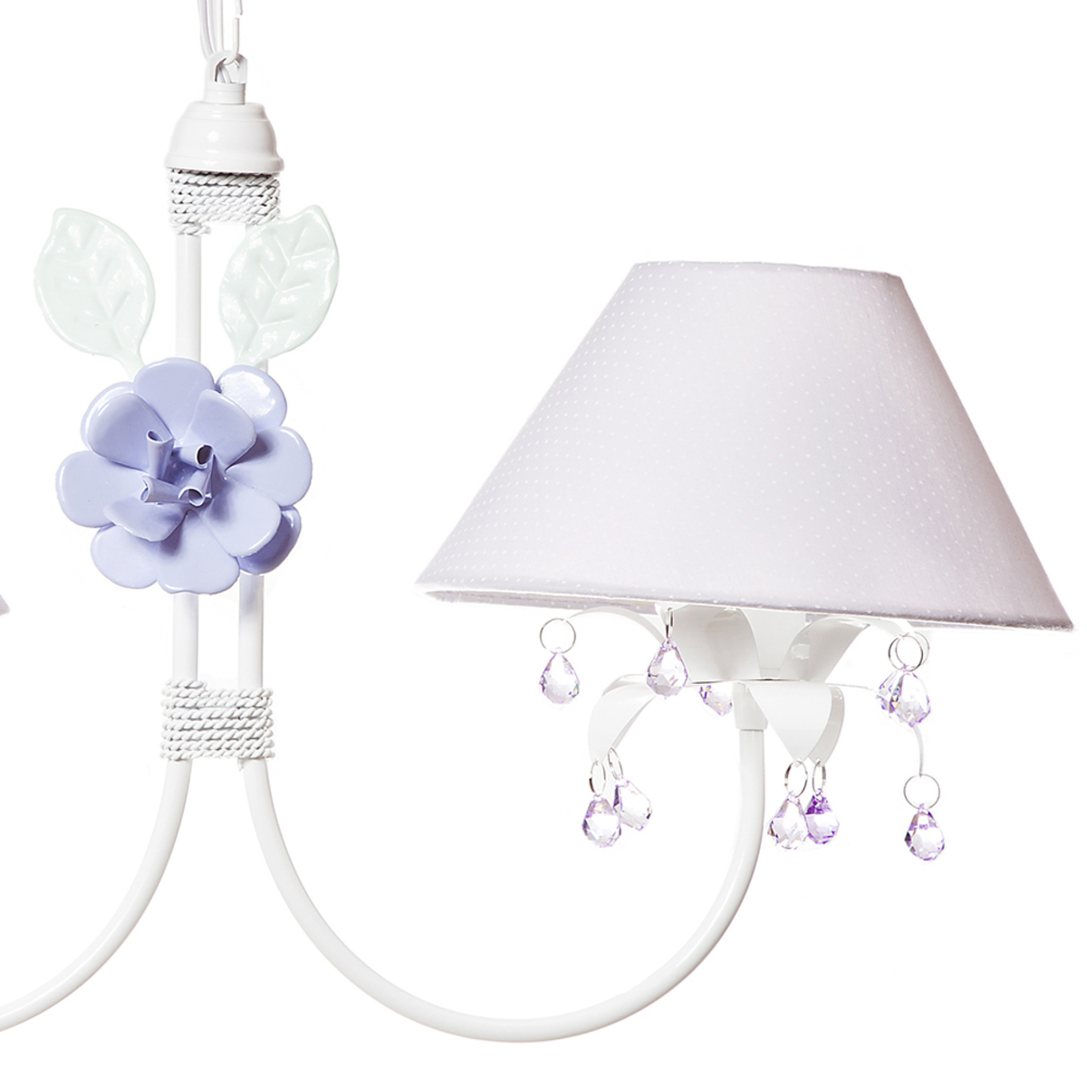 Lustre 2L Primavera Lilás 2 Flores G Lilás Quarto Bebê Infantil Menina