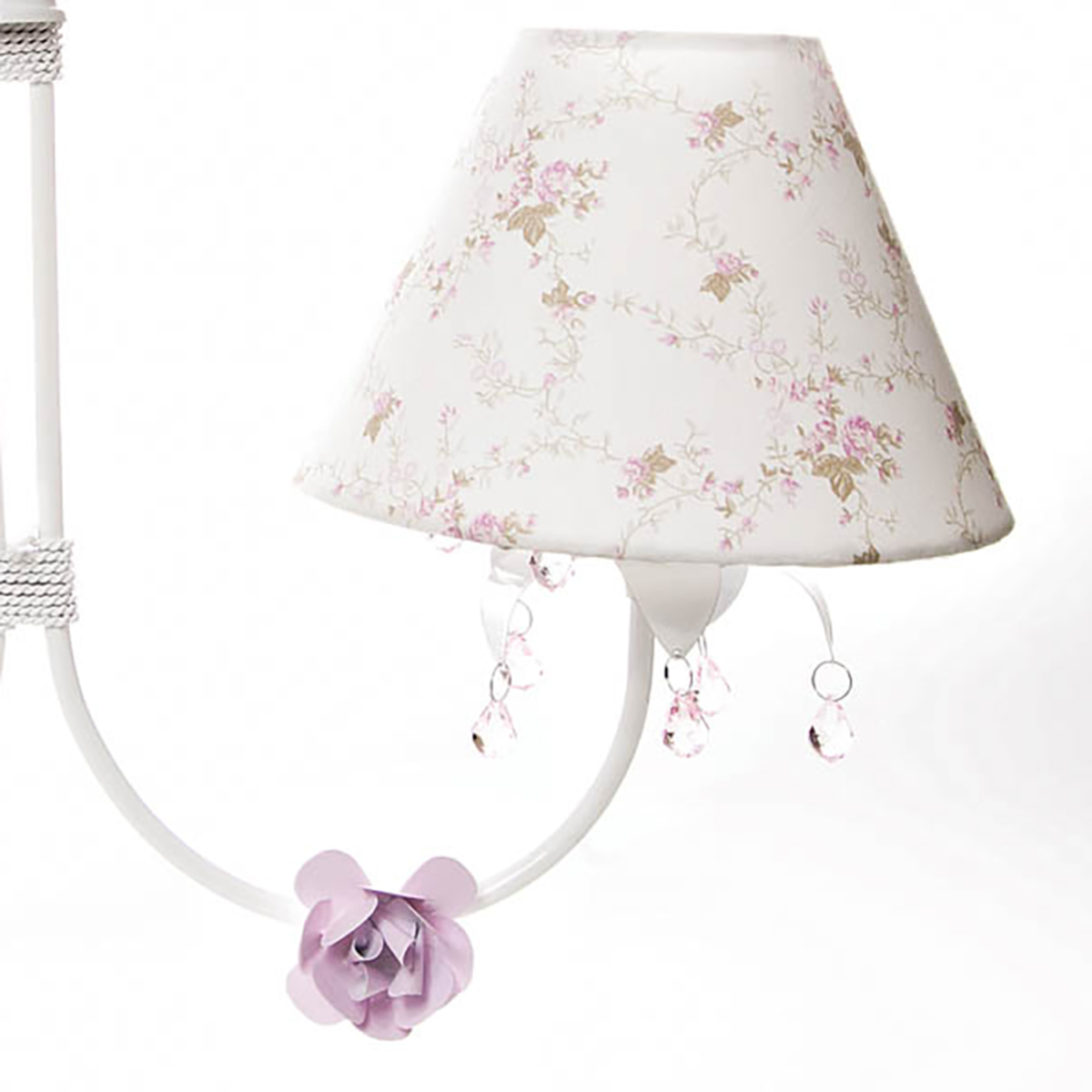 Lustre 2L Primavera Rosa 2 Flores P Rosa Quarto Bebê Infantil Menina
