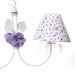 Lustre 2L Primavera Transparente 2 Flores G Lilás Quarto Bebê Infantil Menina