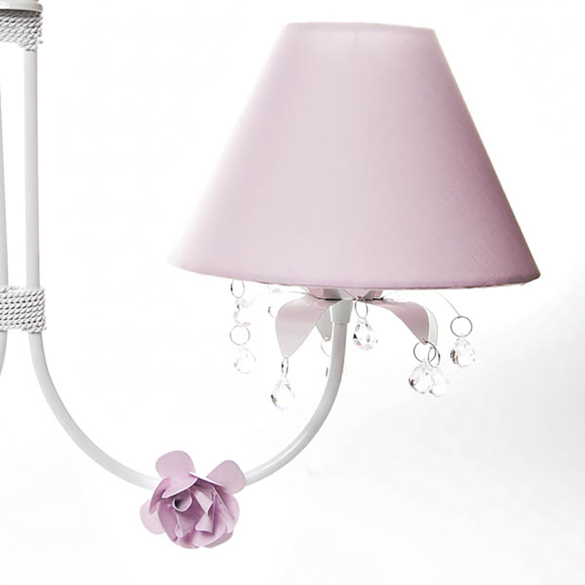 Lustre 2L Primavera Transparente 2 Flores P Rosa Quarto Bebê Infantil Menina