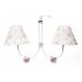 Lustre 2L Simples 2 Flores P Rosa Quarto Bebê Infantil Menina