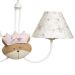 Lustre 2L Simples Com 2 Caras De Ursa Princesa Quarto Bebê Infantil Menina
