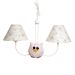 Lustre 2L Simples Com 2 Corujas Quarto Bebê Infantil
