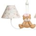 Lustre 2L Simples Com 2 Ursas Princesas Quarto Bebê Infantil
