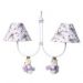 Lustre 2L Simples Com 2 Ursinhas Princesas Lilás Quarto Bebê Infantil Menina