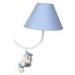 Lustre 2L Simples Com 2 Ursinhos De Boné Azul Quarto Bebê Infantil Menino