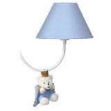 Lustre 2L Simples Com 2 Ursinhos PrÃ­ncipes Azul Quarto Bebê Infantil Menino