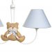 Lustre 2L Simples Com 2 Ursos Com Laço Quarto Bebê Infantil
